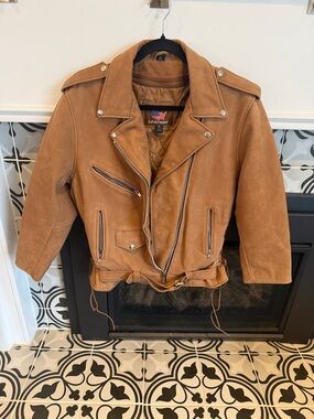 ALL STATE real leather jacket with removable quilted interior